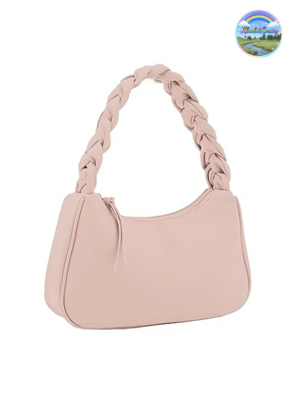 Faux Leather Hobo Tote Women's Handbag Braided Top Handle Vegan Leather